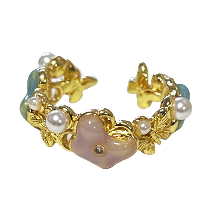 A high-end, light luxury, new Chinese-style chalcedony retro ring with a feminine gourd charm and a delicate, cold style, a niche ring Item Picture