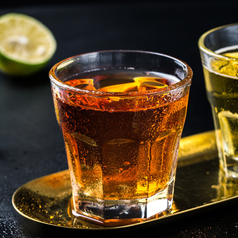 Wholesale of classic rock glass cups, whisky cups, beer cups, juice cups, beverage cups and water cups with logo printing Application Scenario
