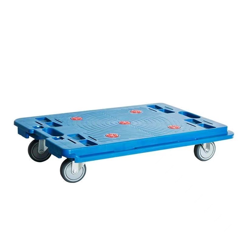 Thickened plastic spliced turtle flat cart, cargo handling cart, mobile turnover washing machine, universal flowerpot tray Item Picture