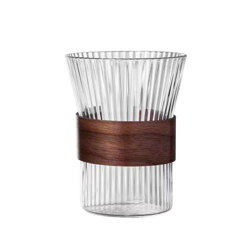 Vertical gradient glass cups, drinking cups, women's household high-appeartion-level cocktail cups, sweet wine glasses, coffee cups, ear hangers wholesale Item Picture