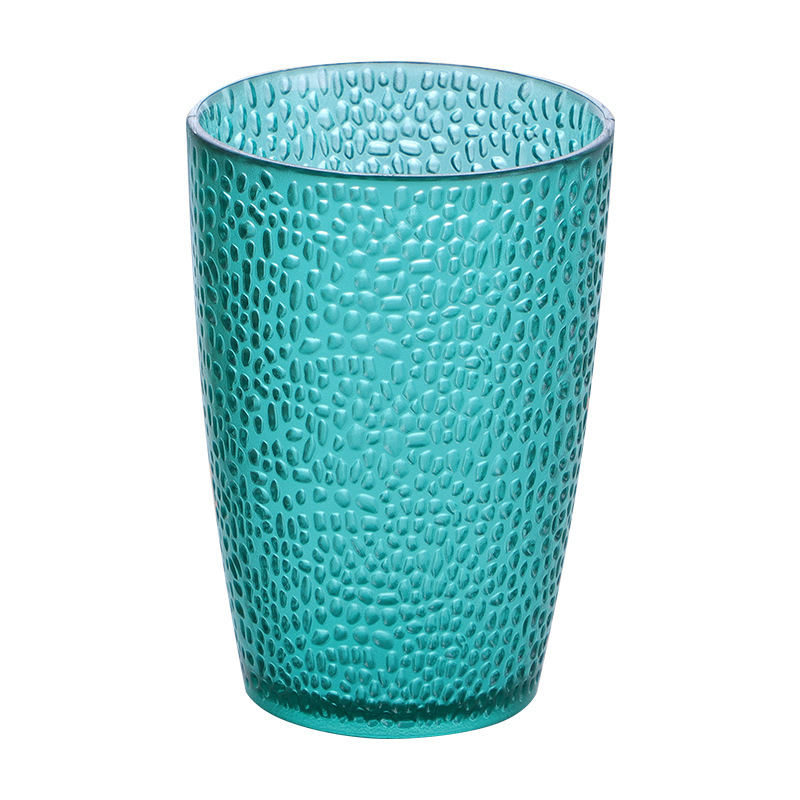 Transparent plastic beverage cups, PC acrylic polka dot cups, bar and restaurant water cups, wine glasses, colored thickened mouthwash cups Item Picture