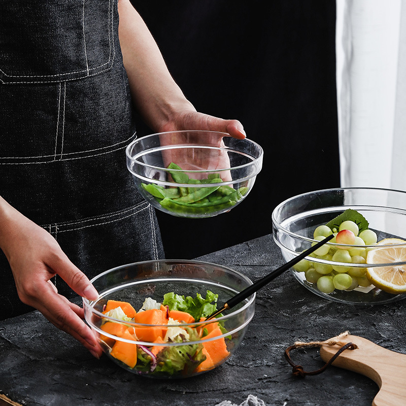 Acrylic round bowls, cold dish bowls, plastic snack bowls, fruit bowls, hotel salad and dessert transparent bowls, ktv bars details Picture