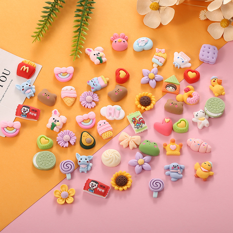 diy cream glue resin accessories, creative phone case stickers, three-dimensional water cup stickers, refrigerator stickers, accessory materials wholesale Item Picture