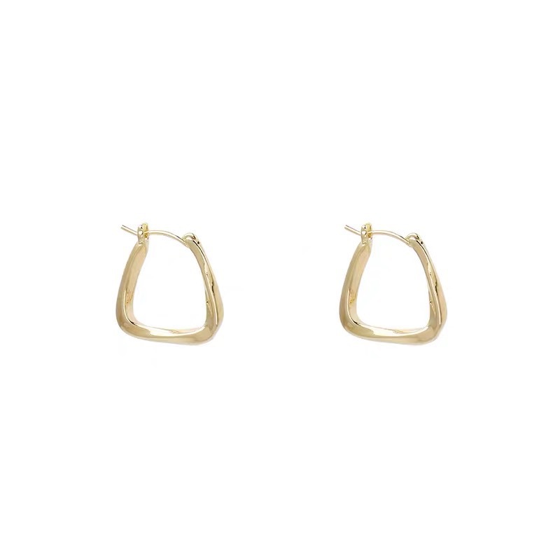 Elliptical trapezoidal geometric irregular earrings for women, simple and individual earrings, niche design sense, high-end light luxury stud earrings Item Picture