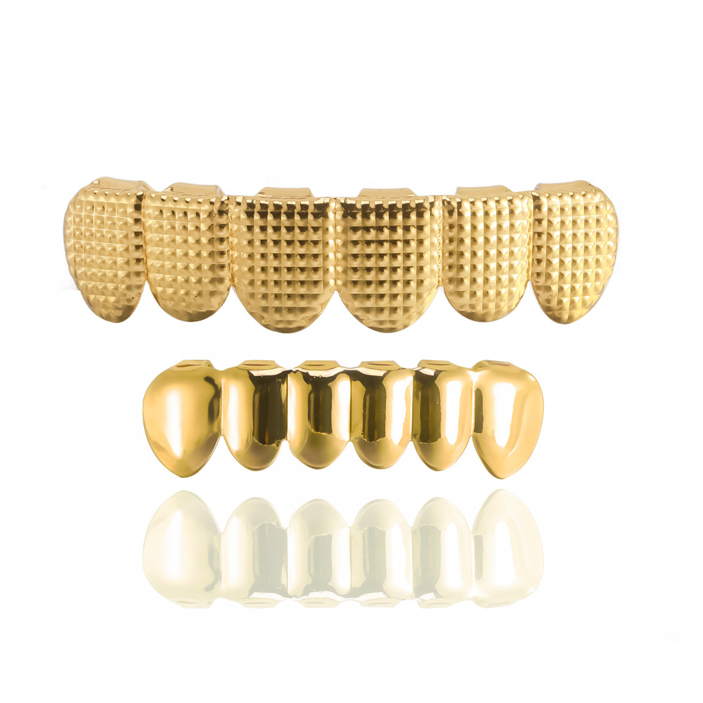 The manufacturer supplies the latest European and American trend square hip-hop teeth, HIPHOP trendy Halloween denture props and accessories full figure