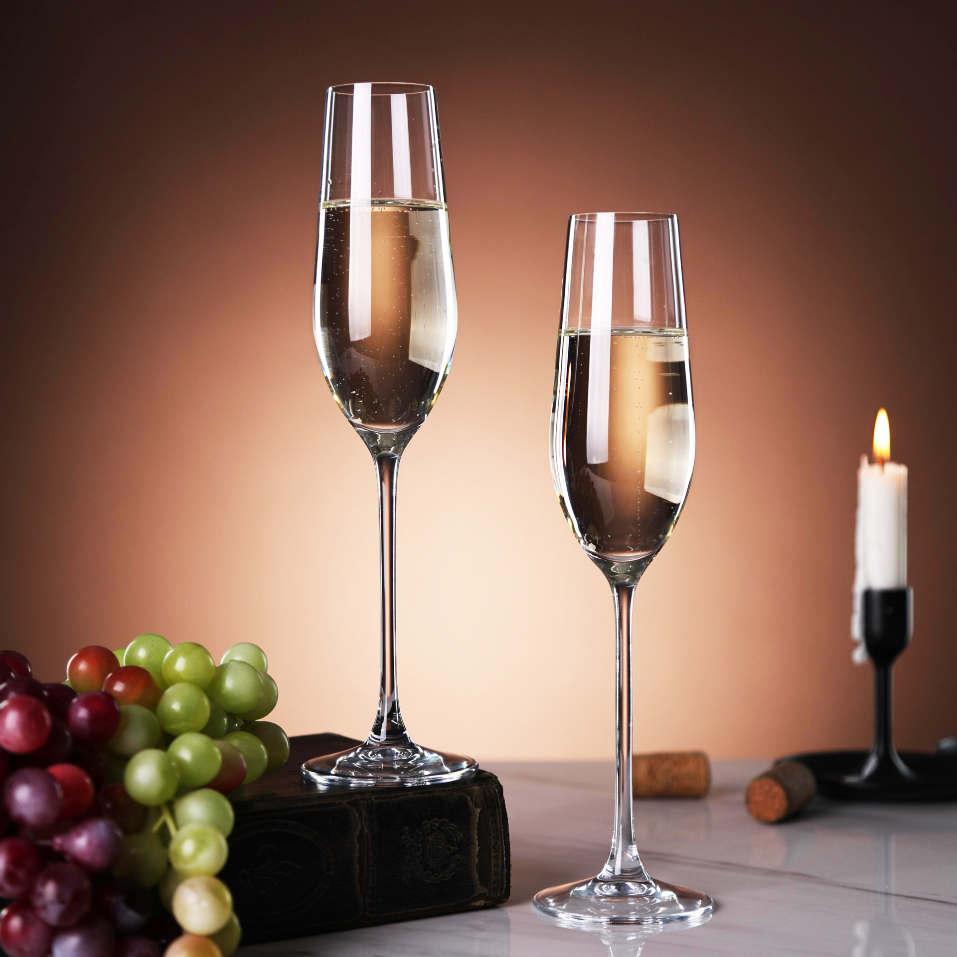 【 Factory Wholesale 】 Cold-cut process champagne glasses, high-appearance-level red wine glasses, hotel household glass glasses, with LOGO printing available Specification drawing