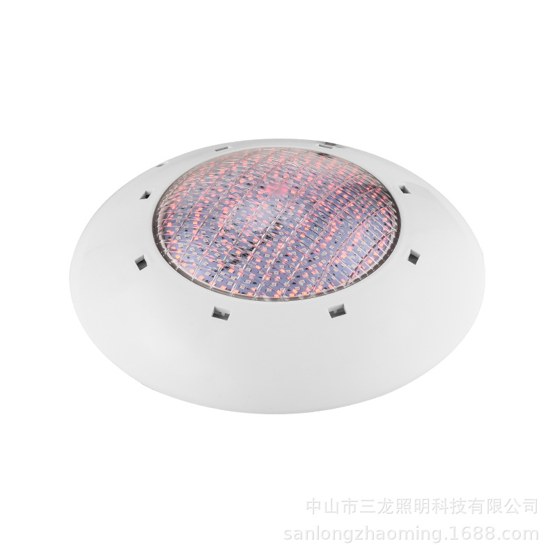 Cross-border led stainless steel swimming pool light, 12V wall-mounted pool light, IP68 seven-color remote control underwater light, swimming pool light Item Picture