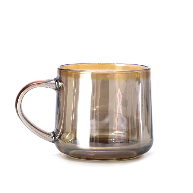 350ml amber creative coffee cup, simple thickened mug, transparent glass cup, high appearance level water cup for brewing tea Item Picture