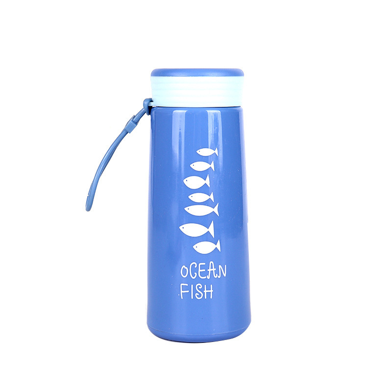 Simple ocean fish glass cup, Korean version creative advertising cup, store opening event cup, printable logo water cup Item Picture