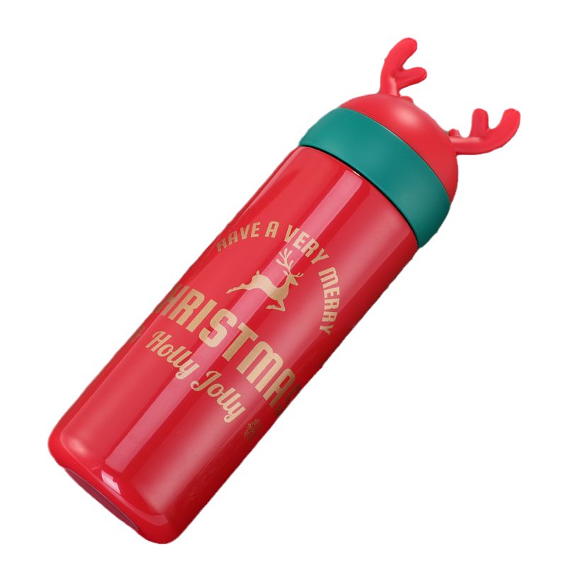 Christmas antler insulated cup, 304 stainless steel waterproof cup, children and students cartoon creative portable gift cup Item Picture