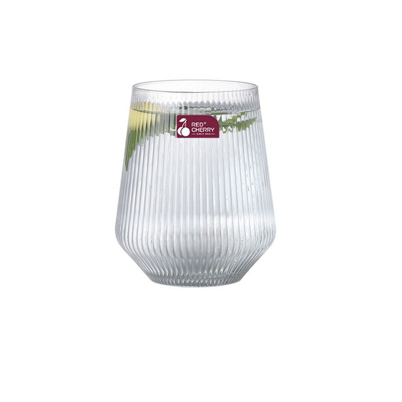 Wholesale of creative striped glass cups, household light luxury high-end water cups with high appearance standards, hotel commercial coffee cold brew cups Item Picture