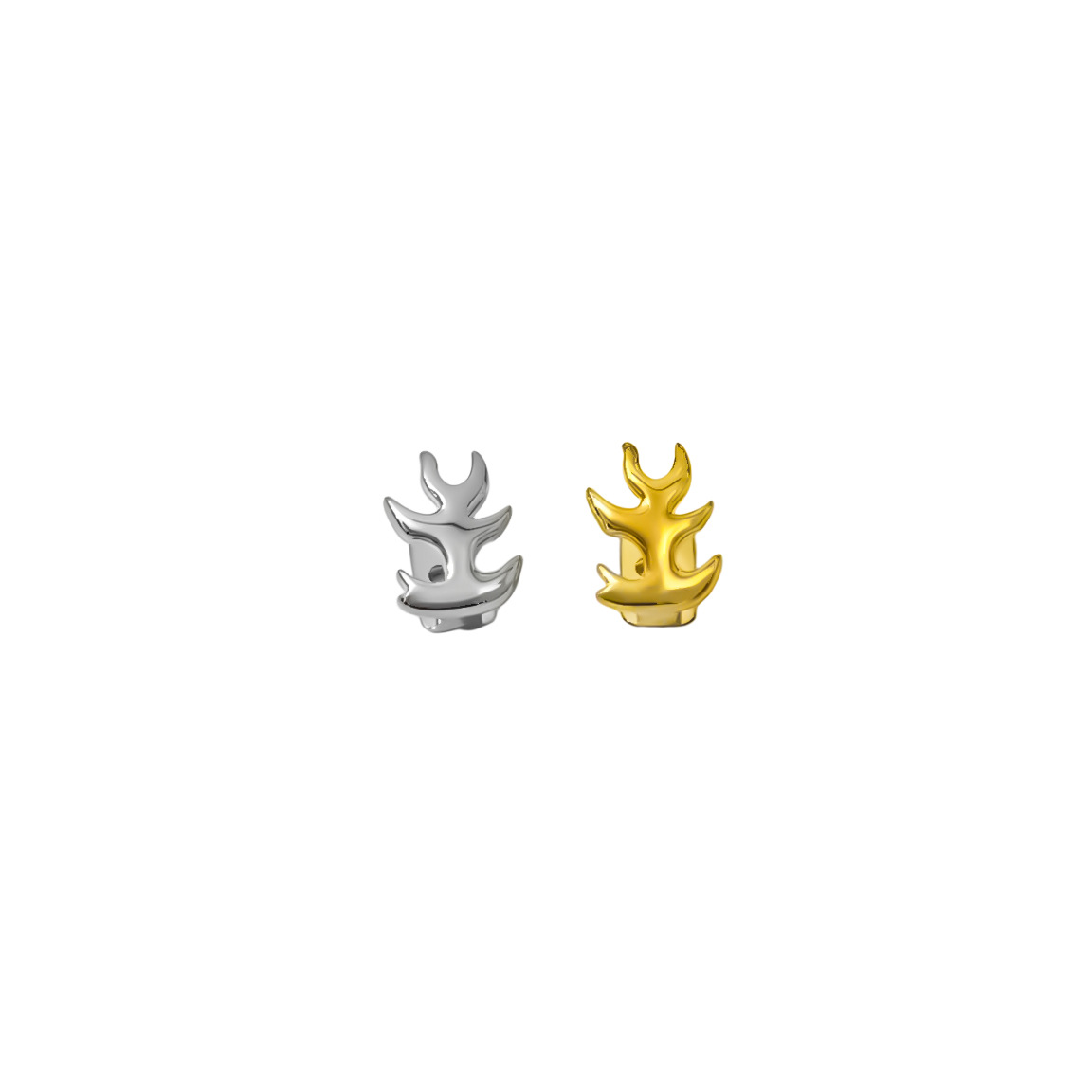 2024 New Halloween cross-border hip-hop braces from Europe and America, smooth teeth grillz Flame Teeth Specification drawing
