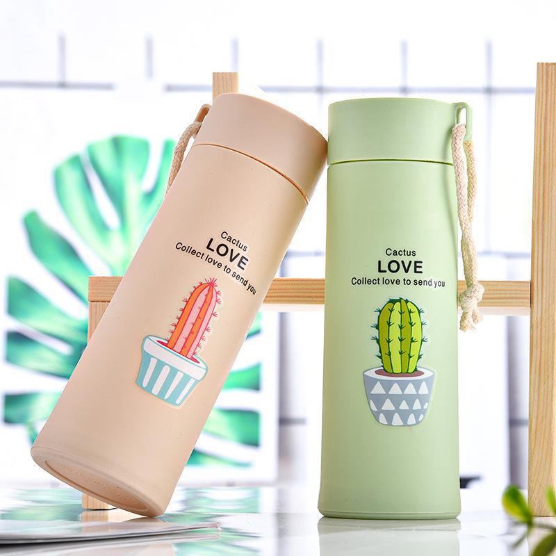 Succulent water cups, thickened double-layer cartoon glass cups, opening small gifts, event advertising cups, printed LOGO wholesale Specification drawing