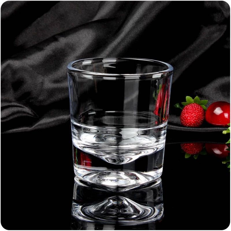 Wholesale thick-bottomed whisky glasses, beer glasses, foreign wine glasses, juice glasses, beverage glasses, water glasses and glass glasses with logo printing Specification drawing