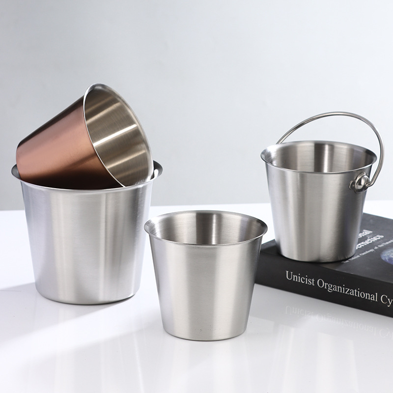 Stainless steel French fries, fried chicken, snack bucket, portable ice bucket, self-service seafood bucket, ice cream, dessert bucket, grilled meat, lettuce bucket details Picture