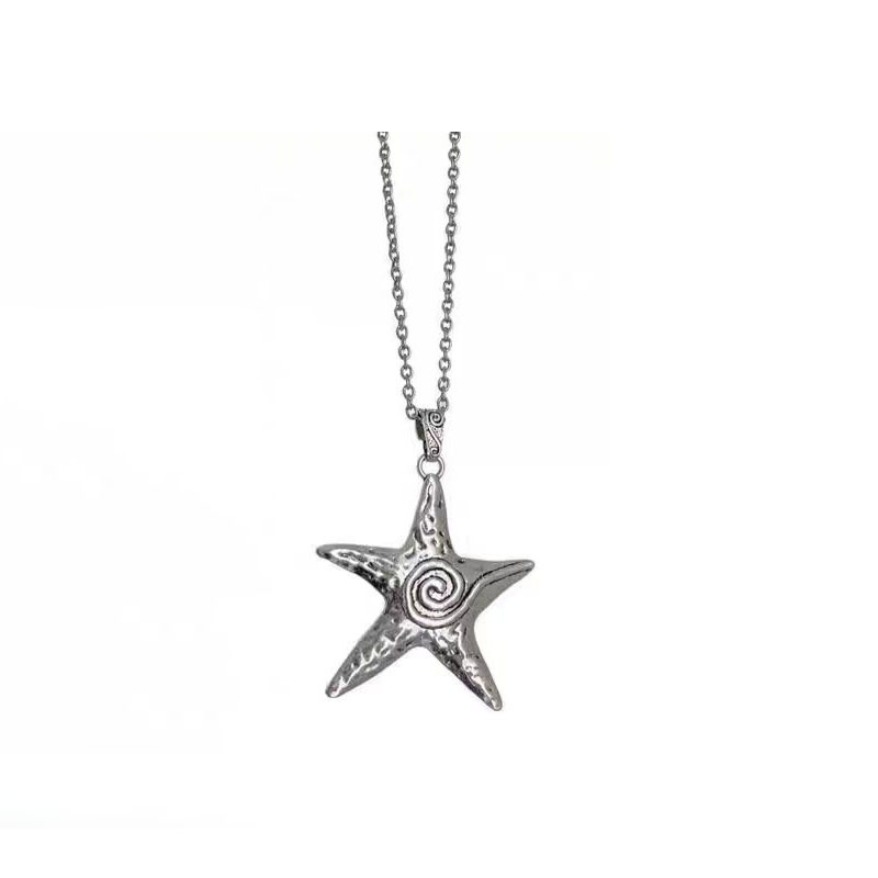 The Sea Star necklace is a niche, retro, sweet and cool, spicy girl style subculture Instagram star sea star high-end personality collarbone chain Item Picture