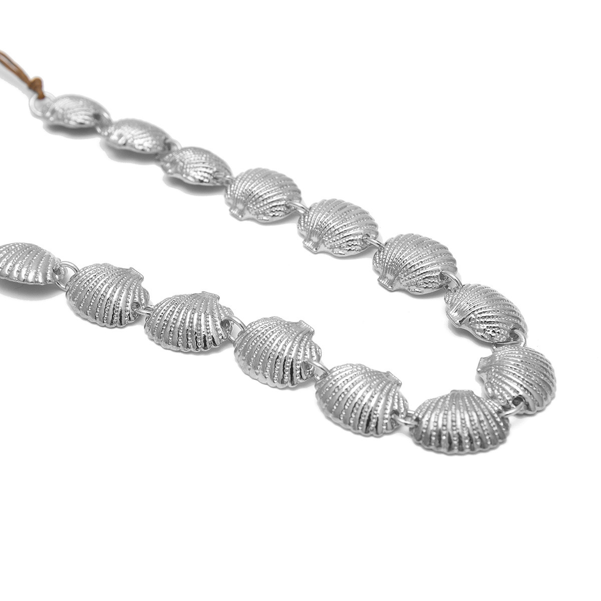 European and American cross-border jewelry creative fan-shaped shell adjustable necklace, simple and exaggerated large shell versatile necklace for women Specification drawing