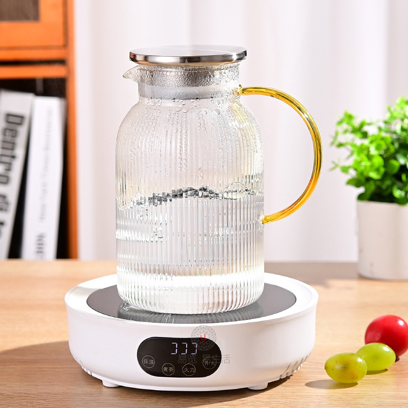 Wholesale Nordic-style large-capacity vertical patterned cold water kettles, household cold and heat resistant water kettles with stainless steel LIDS, water containers Specification drawing