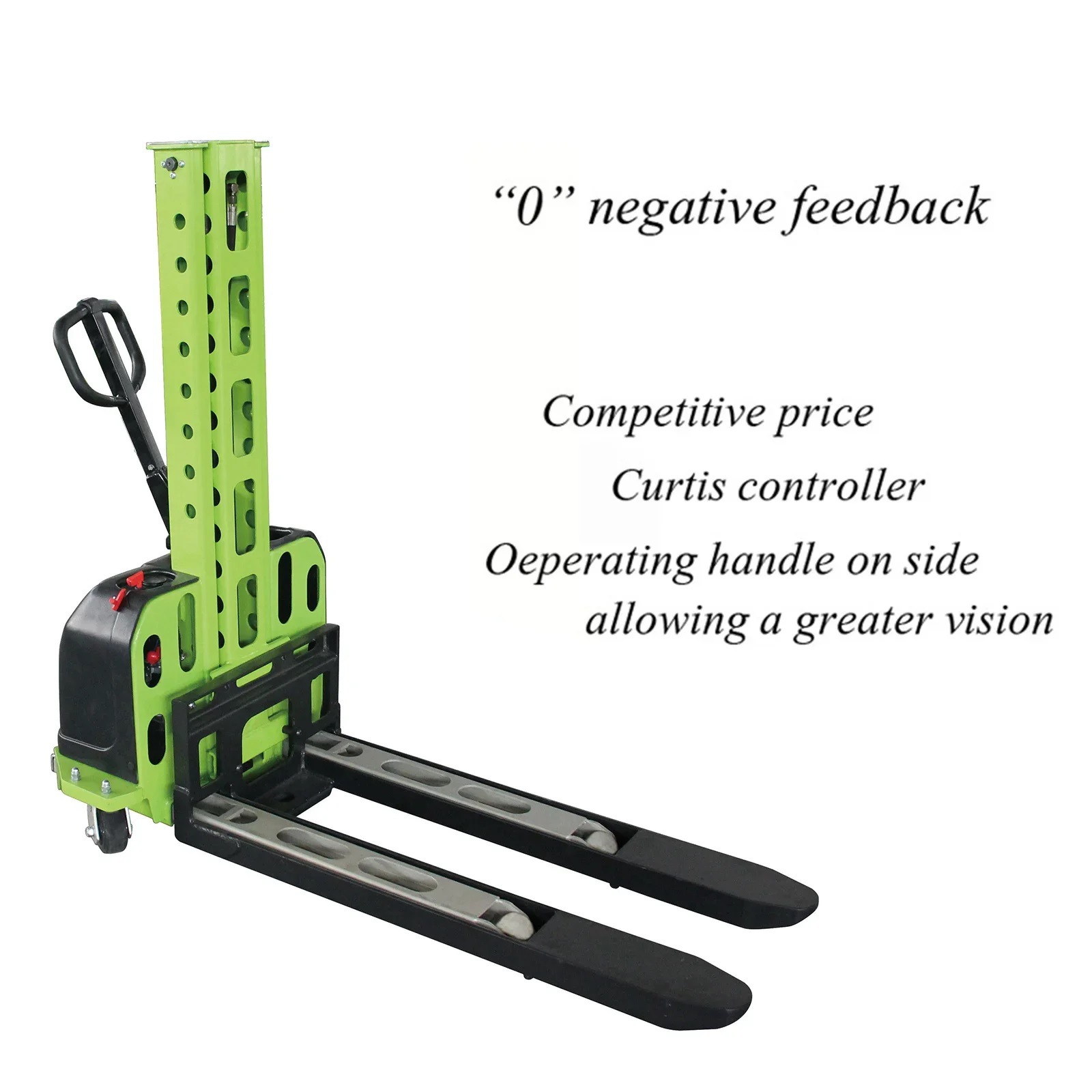 Electric Stacker, a portable stacker forklift with electric automatic loading and unloading on board details Picture
