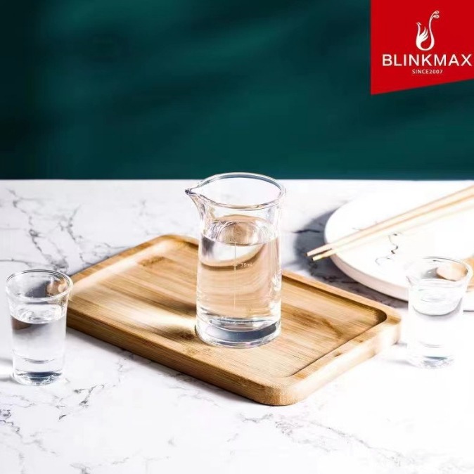 Lizun Baijiu Cup Wine Dispenser set with gold scale, 2-ounce small wine pot, glass, home and hotel bullet cup details Picture