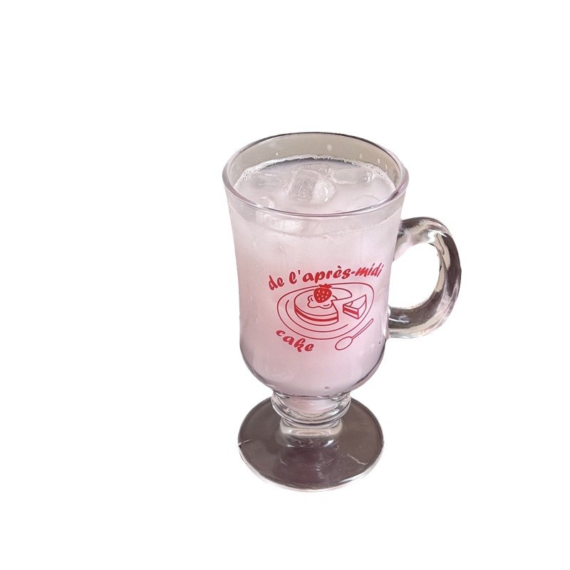 High appearance level, ins girl heart, glass cup with handle, juice cup, latte coffee cup, household water cup, milk cup Item Picture