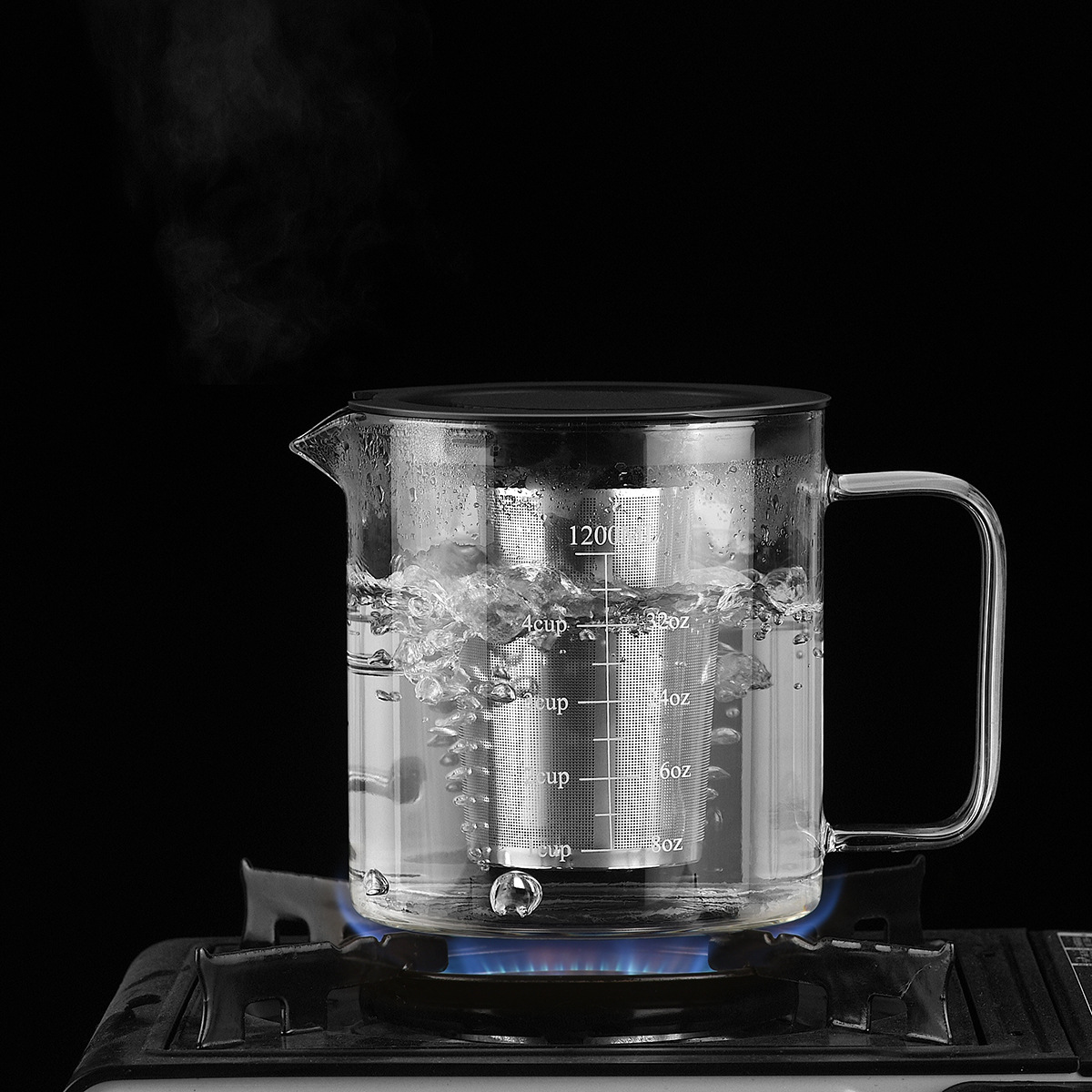 Graduated coffee pot, coffee filter cold brew pot, glass coffee pot, coffee utensils sharing pot, coffee cold brew pot details Picture