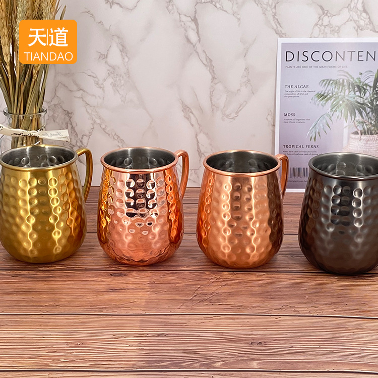 Cross-border best-selling 600ml stainless steel copper cup, Moscow Mule cup, creative cocktail beer mug Application Scenario
