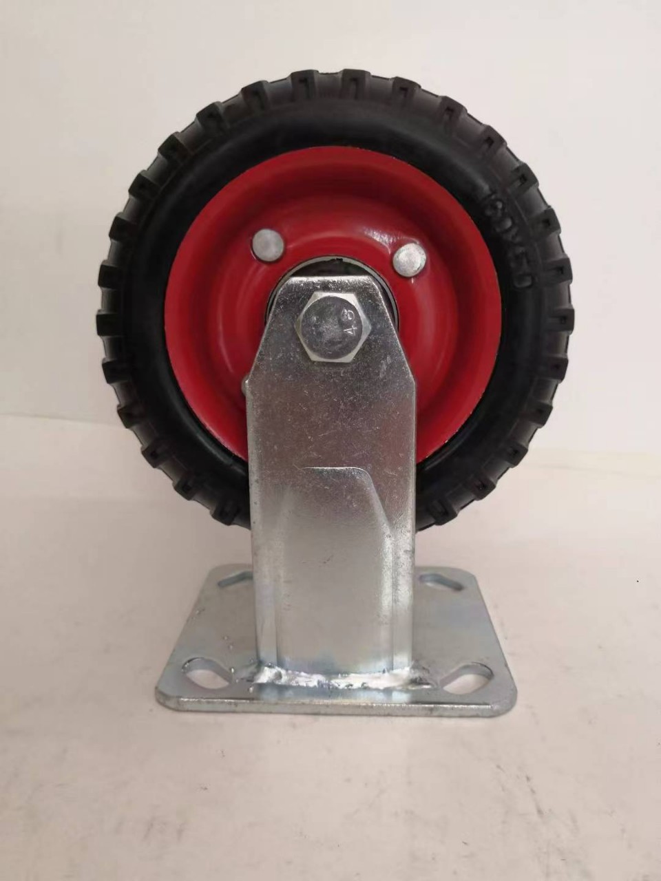 5 to 10 inch wear-resistant rubber iron sheet with shaft rubber wheels Item Picture