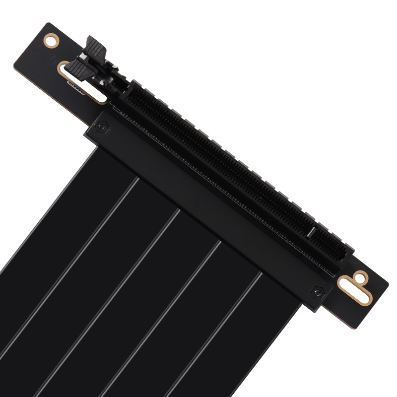 Pci-e 4.0x16 gaming graphics card extension cable 90-degree vertical placement black and white full-speed 180-type desktop graphics card adapter cable Item Picture