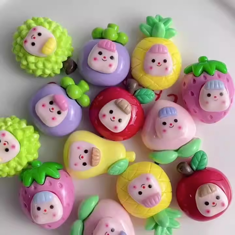 Cartoon accessories, hair clips, hair strings, DIY handmade jewelry accessories, fruit multi-sister resin accessories, phone cases, fridge magnets details Picture