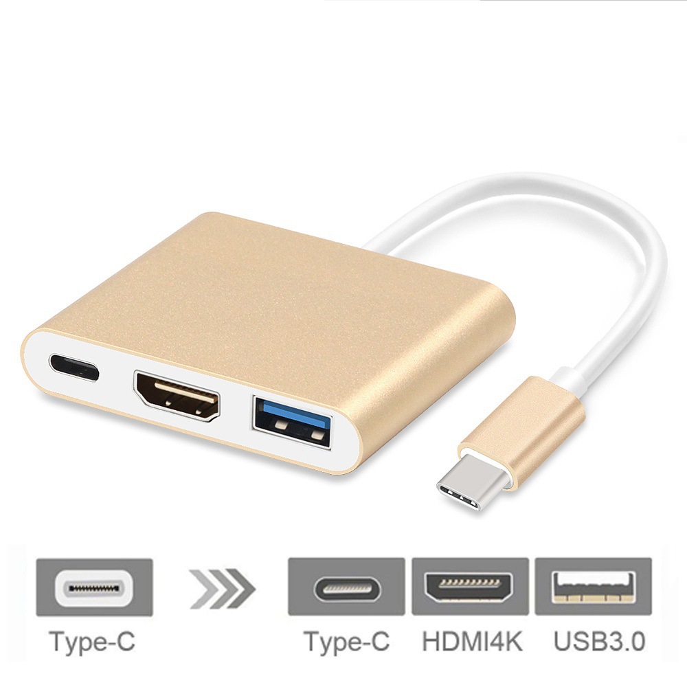 Cross-border type-c to hdtvusb3.0type-c to 3-in-1 4Kswitch conversion three-in-One docking station Application Scenario