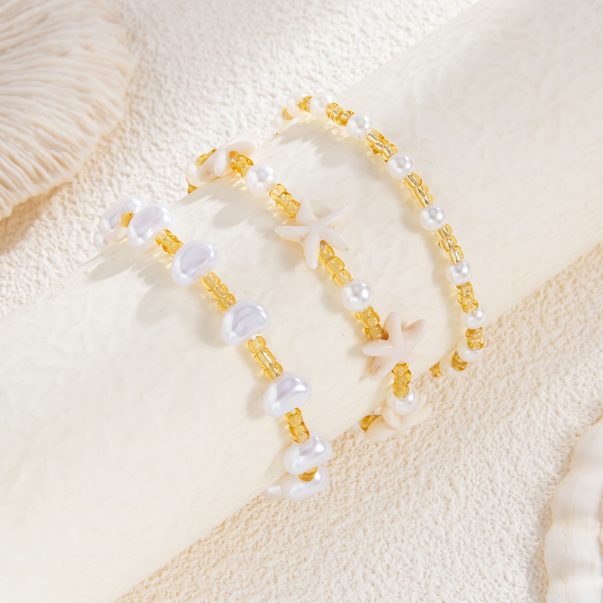 European and American cross-border jewelry, beach-style ocean shell beaded necklace, Baroque imitation pearl starfish collarbone chain Application Scenario