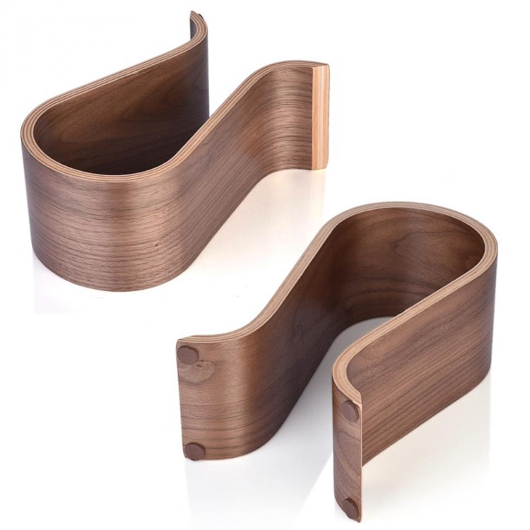 Bluetooth headphone stand, U-shaped head-mounted walnut wireless headset hanger, display stand, computer accessory storage stand Item Picture