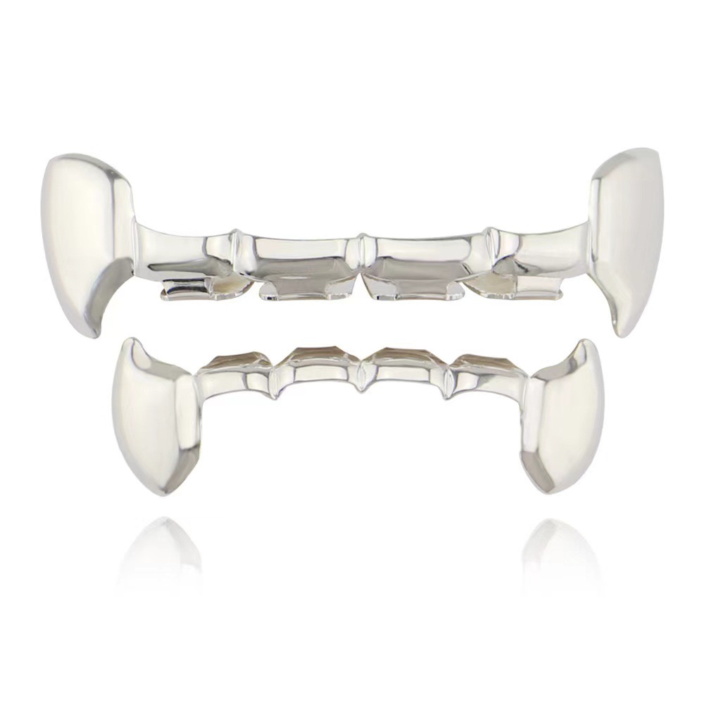 Cross-border bestseller hip-hop braces, punk Halloween vampire teeth, little tiger teeth, metal braces teeth grillz Application Scenario