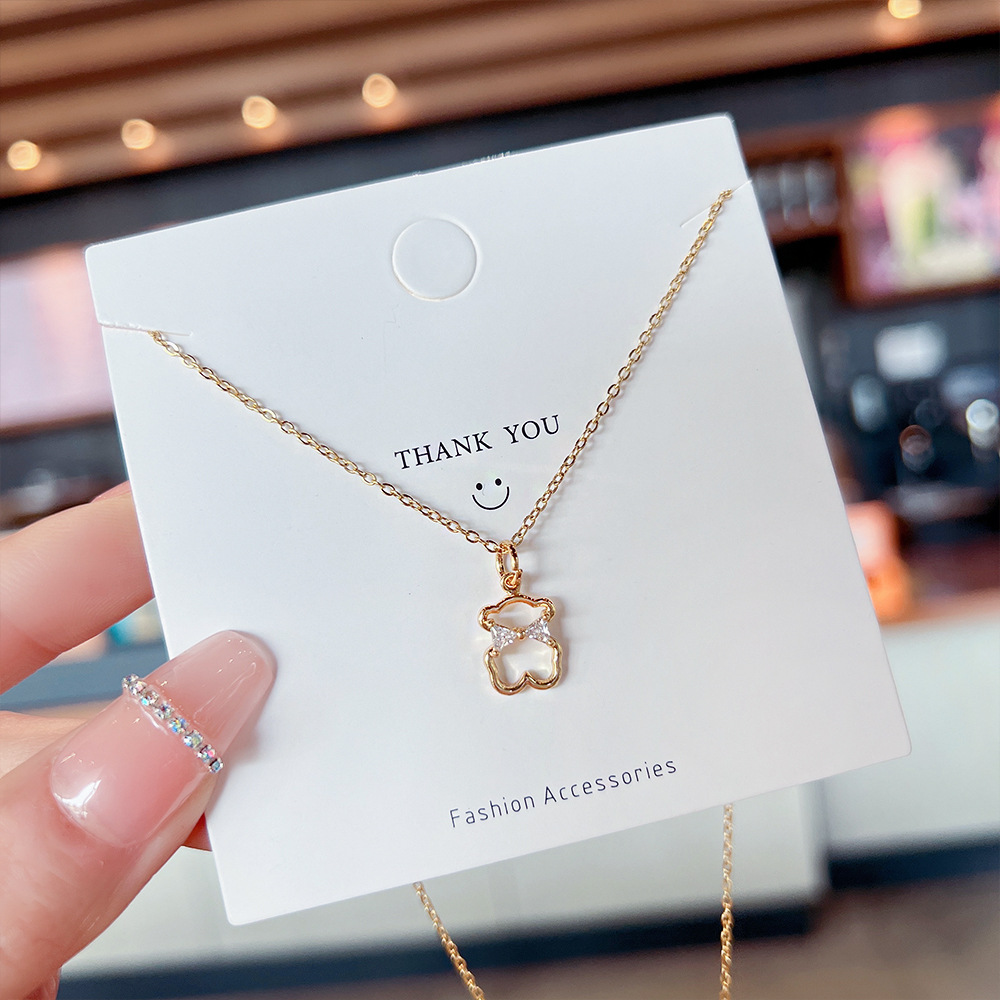 Dongdaemun trendy accessories, niche design style, collarbone chain, non-fading titanium steel necklace, women's light luxury versatile necklace Specification drawing