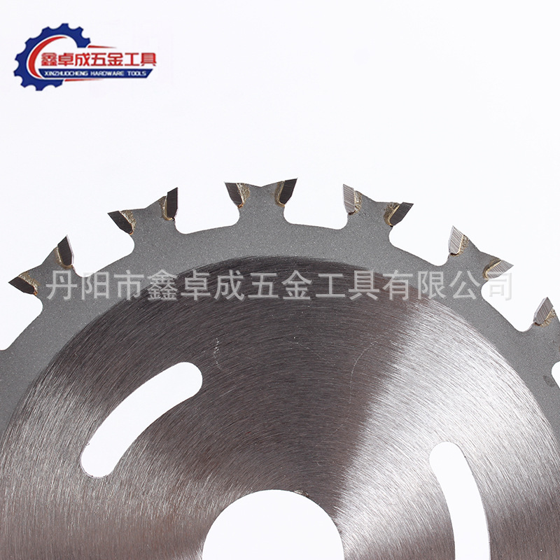 Cross-border double-blade saw blade, 4-inch hard alloy woodworking saw blade, double-sided tooth Angle grinder, cutting circular saw blade manufacturer Specification drawing