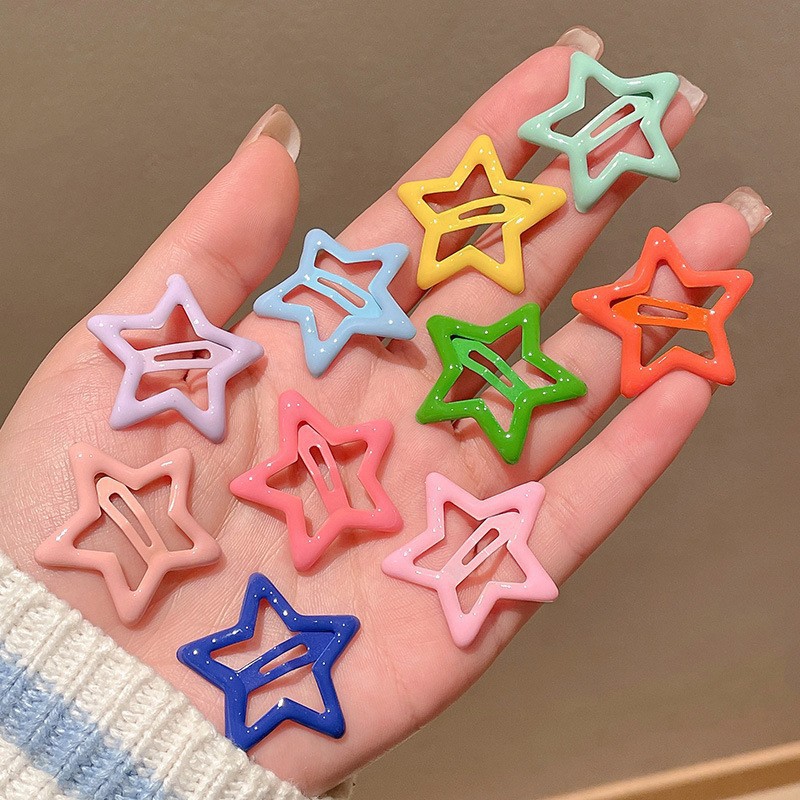 diy candy-colored children's hair clips, star hair clips, broken hair bangs clips, Korean BB clips, water drop clips accessories wholesale full figure