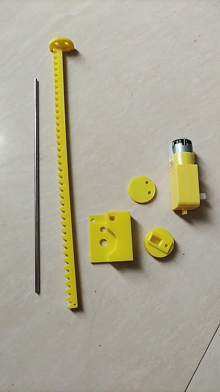 TT motor rack and pinion lifting structure 3d printed accessories, handcrafted accessories undefined