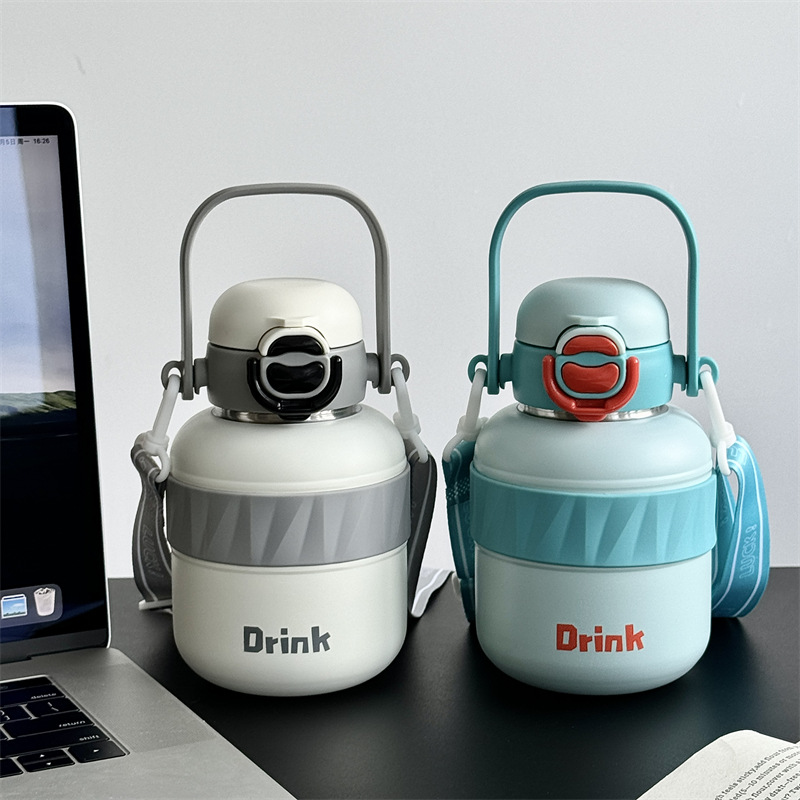 Wholesale of portable student and children's insulated cups, 304 stainless steel water cups for men full figure