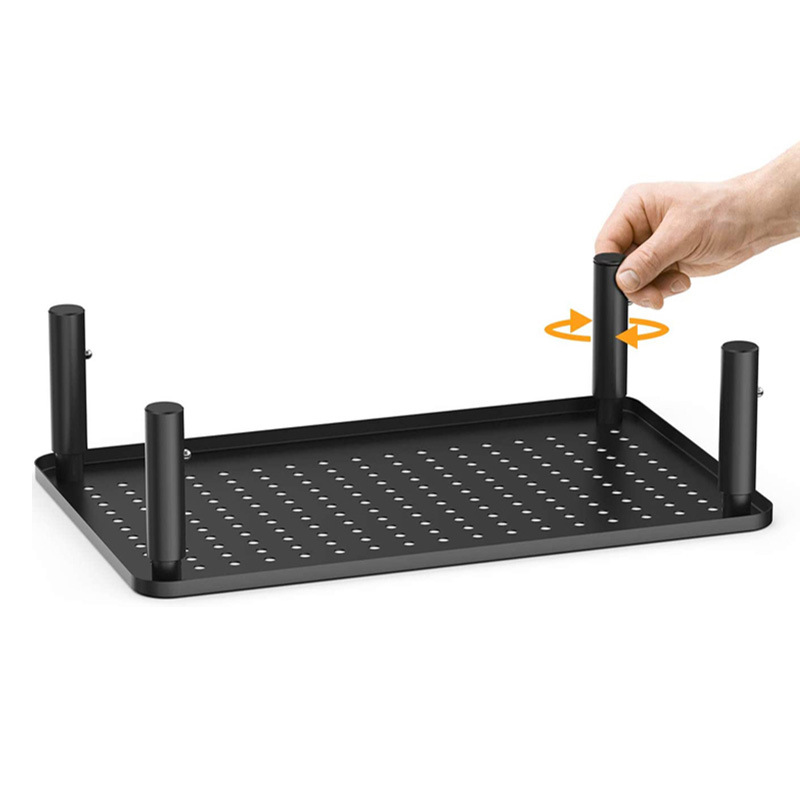 The metal monitor stand with adjustable height is a notebook/printer stand and monitor platform Application Scenario