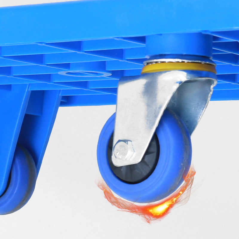 Plastic flat cart, supermarket folding household cart, silent flat cart, Alipay payment, ready to use upon receipt, no installation required Application Scenario