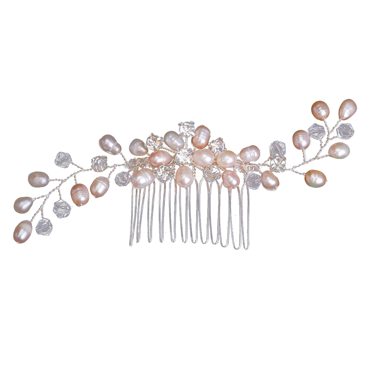 Amazon wedding accessories, freshwater pearl hair combs, high-end handcrafted hair accessories, wedding dresses, evening coops, bride combs Item Picture