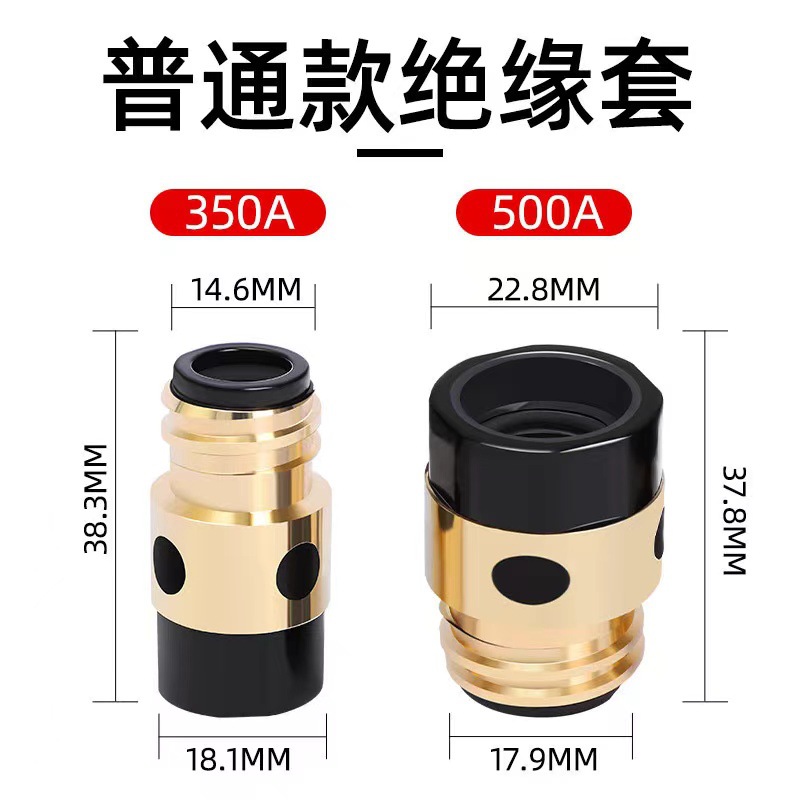 The manufacturer of 350A and 500A insulating sleeves for MIG welding torches, insulating nuts and copper core insulating sleeves is selling insulating sleeves full figure