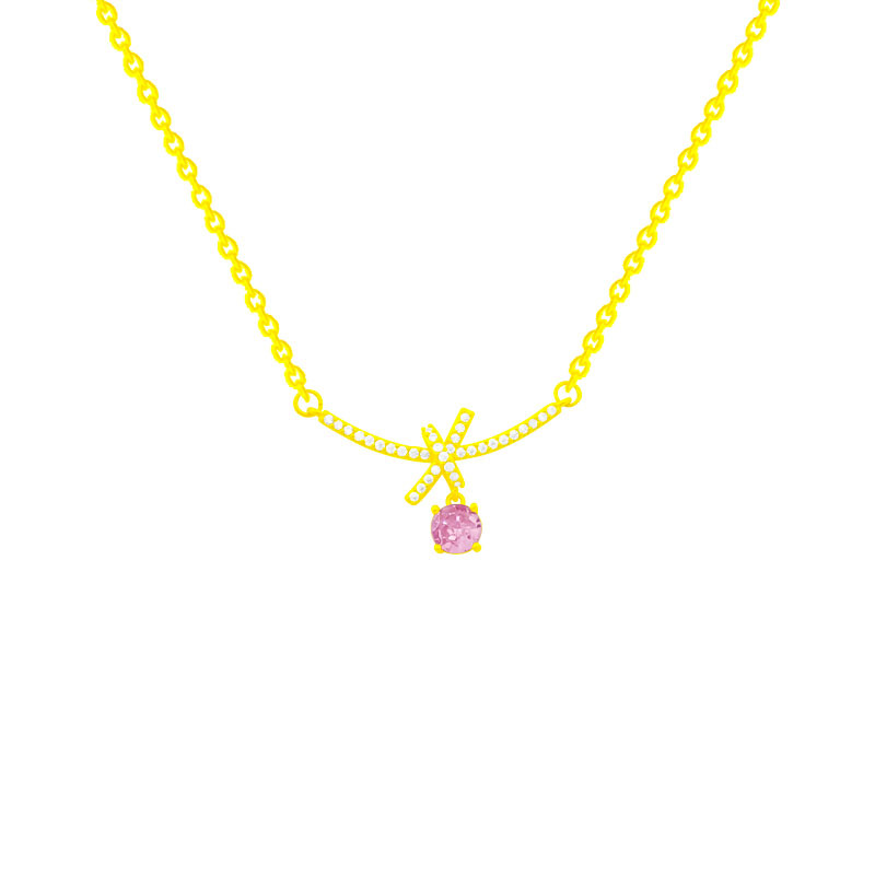 "Light luxury 'Tears of Beauty' Goddess Necklace, a unique gift for a girl's girlfriend, sweet zircon pendant, elegant collarbone chain. Item Picture