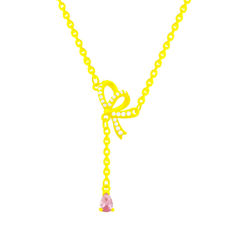 A niche design butterfly necklace, a fashionable titanium steel collarbone chain sweater chain worn by a female Korean Internet celebrity, and a personalized accessory Item Picture