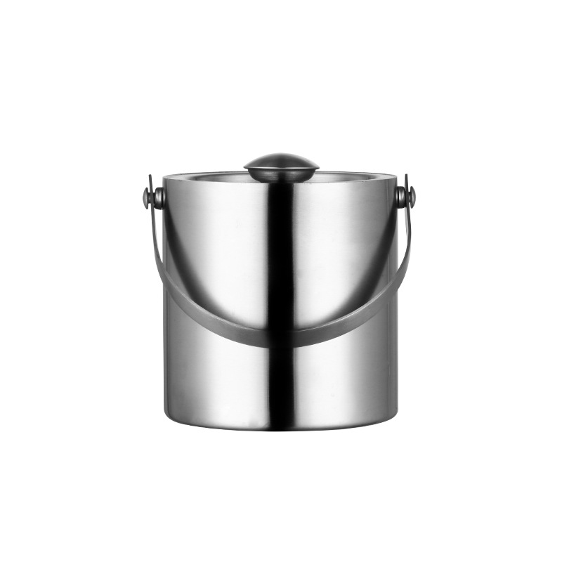 Cross-border stainless steel ice bucket with double-layer insulation and cold preservation, KTV, champagne, red wine, beer, ice cubes and cubes, can be engraved with logo Item Picture
