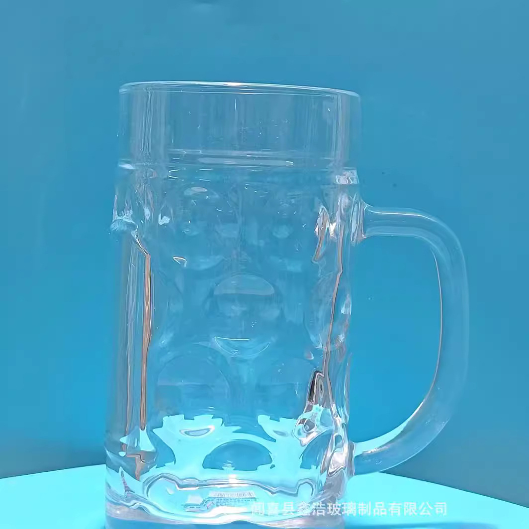 Large 1-liter beer mug, Hero cup manufacturer, 1000ML draft beer cup, crystal glass cup, with the cup LOGO printed Item Picture