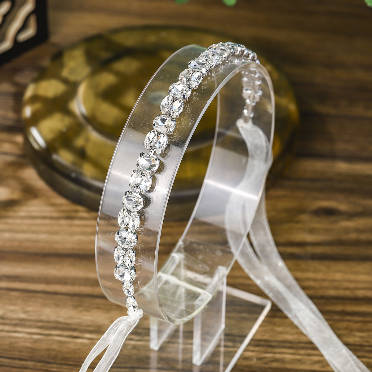 New simple water diamond headwear from Europe and America, with elegant drill bits and bridal hair accessories, is a versatile daily accessory sold directly by the manufacturer Specification drawing