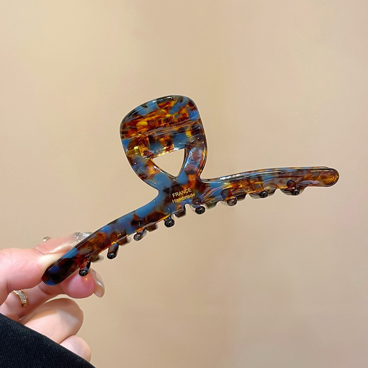 High-end acetate claw clip for women, large back of the head, shark clip, 2025 new retro style hair clip headwear details Picture