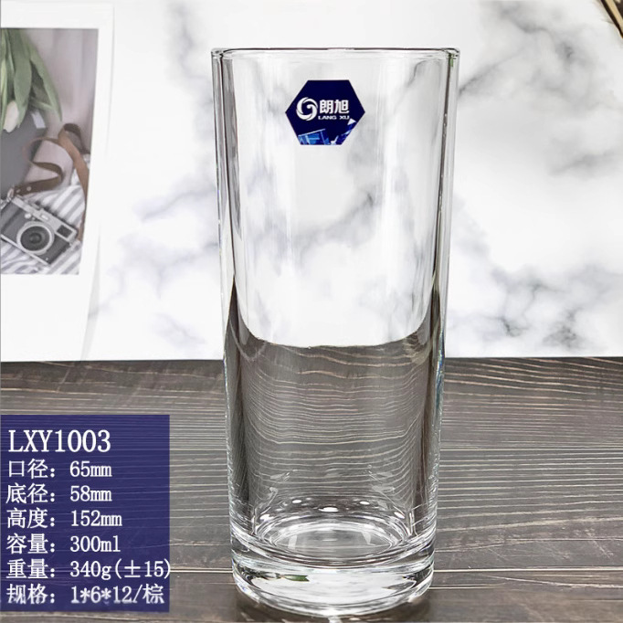 Langxu Glass Breakfast milk Cup, straight cup manufacturer wholesale, juice water cup, thickened heat-resistant high-end dining cup Application Scenario